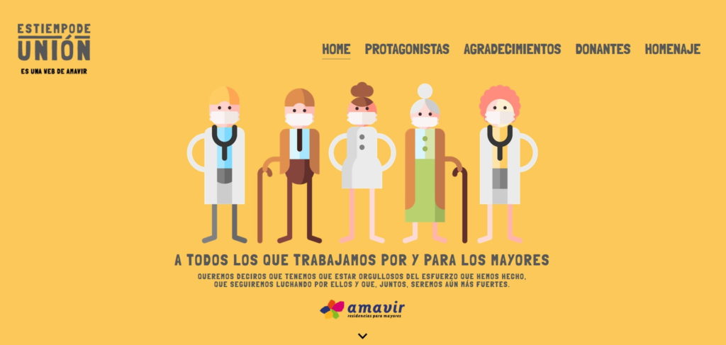 Amavir pone en valor el compromiso del sector frente a la pandemia de coronavirus en su campaña "Es tiempo de unión"