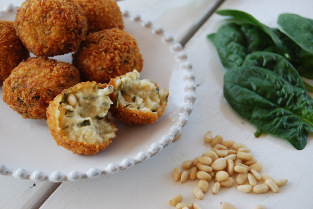 croquetas de espinacas frescas