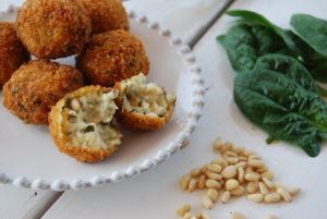 croquetas de espinacas frescas