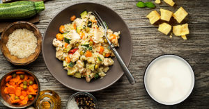 risotto de verdurras