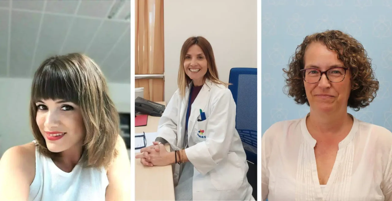 Tres profesionales de Amavir en sus respectivos entornos laborales
